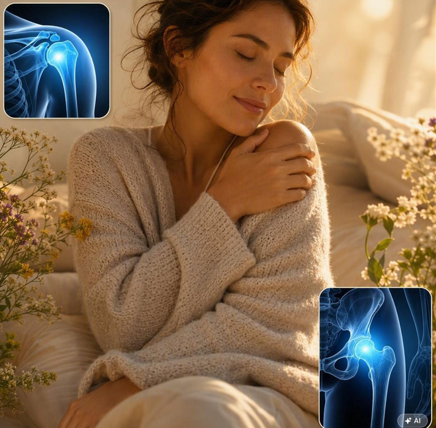 Femme au repos, soulagement des douleurs articulaires naturel